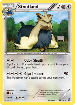 Stoutland #83 Stoutland - Black & White - #83 - Pokemon TCG card