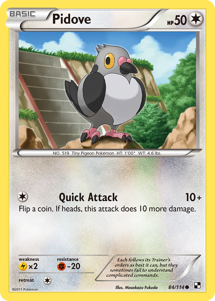 Pidove - Black & White - #84 - Pokemon TCG card
