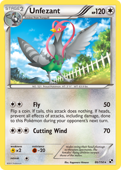 Unfezant #86 Unfezant - Black & White - #86 - Pokemon TCG card