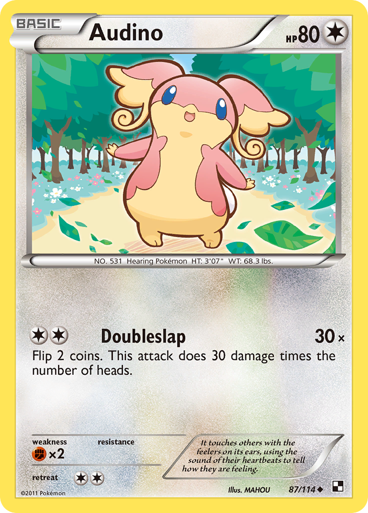 Audino - Black & White - #87 - Pokemon TCG card