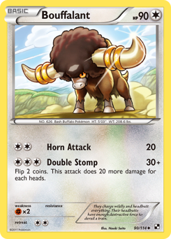 Bouffalant #90 Bouffalant - Black & White - #90 - Pokemon TCG card