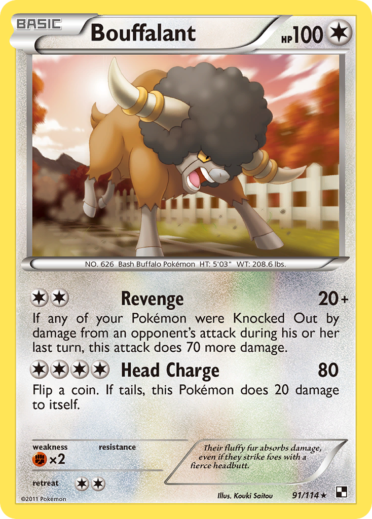 Bouffalant - Black & White - #91 - Pokemon TCG card