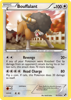 Bouffalant #91 Bouffalant - Black & White - #91 - Pokemon TCG card