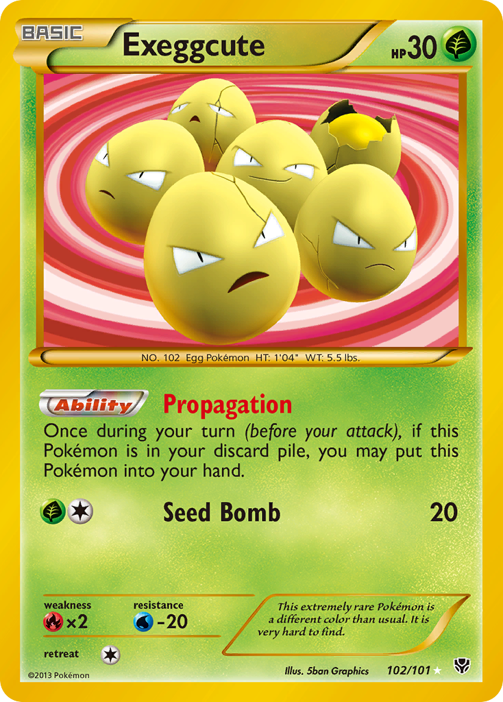 Exeggcute - Plasma Blast - #102 - Pokemon TCG card