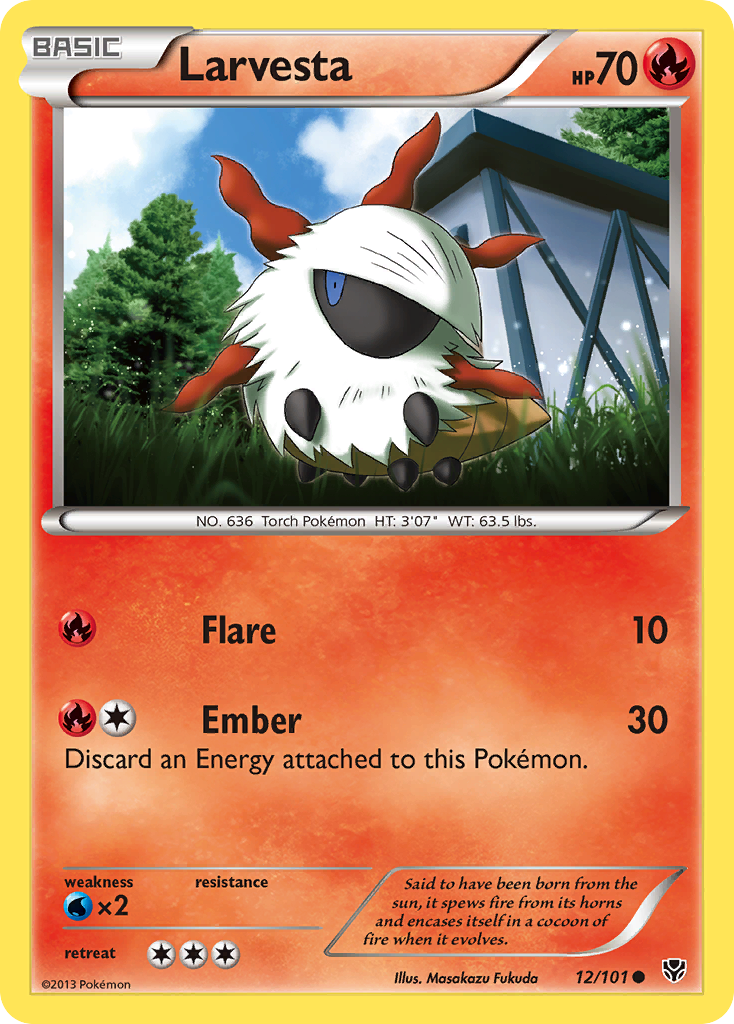 Larvesta - Plasma Blast - #12 - Pokemon TCG card