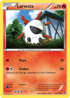 Larvesta - Plasma Blast - #12 - Pokemon TCG card