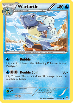 Wartortle #15 Wartortle - Plasma Blast - #15 - Pokemon TCG card