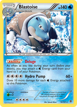 Blastoise - Plasma Blast - #16 - Pokemon TCG card