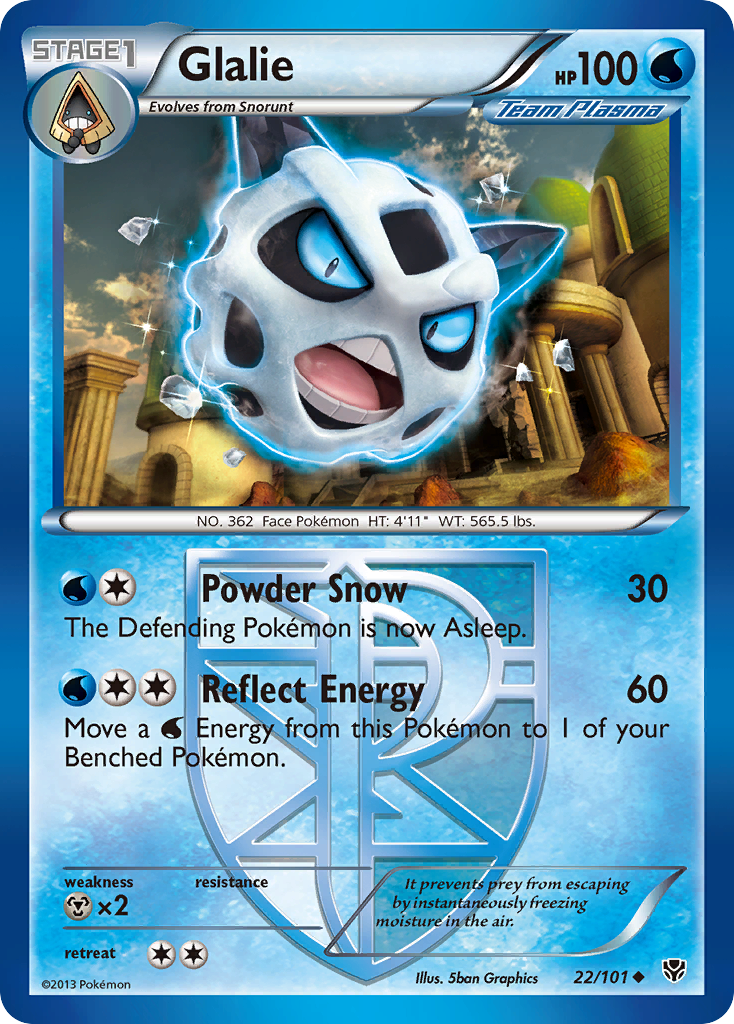 Glalie - Plasma Blast - #22 - Pokemon TCG card