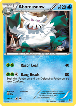 Abomasnow - Plasma Blast - #26 - Pokemon TCG card