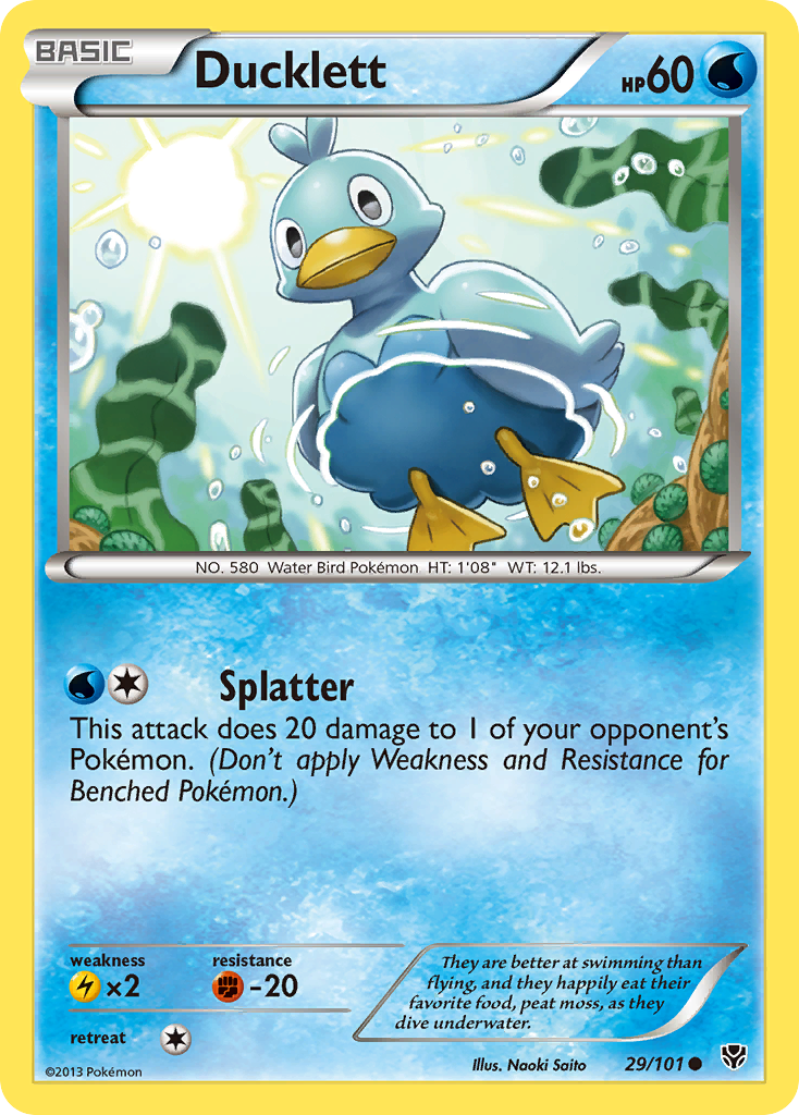 Ducklett - Plasma Blast - #29 - Pokemon TCG card