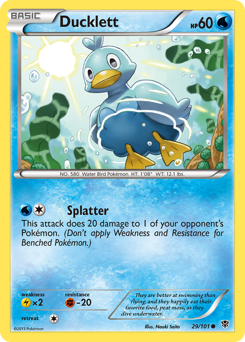 Ducklett - Plasma Blast - #29 - Pokemon TCG card