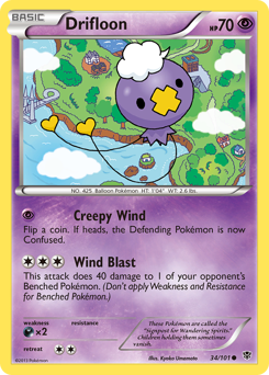 Drifloon #34 Drifloon - Plasma Blast - #34 - Pokemon TCG card