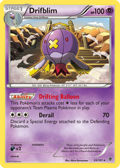 Drifblim #35 Drifblim - Plasma Blast - #35 - Pokemon TCG card