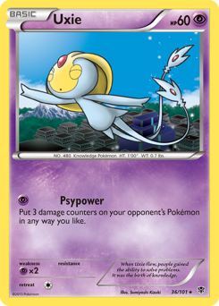 Uxie #36 Uxie - Plasma Blast - #36 - Pokemon TCG card