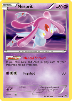 Mesprit #37 Mesprit - Plasma Blast - #37 - Pokemon TCG card