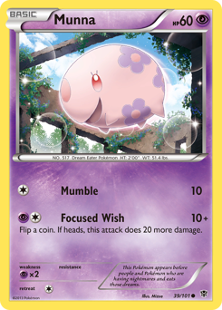 Munna - Plasma Blast - #39 - Pokemon TCG card