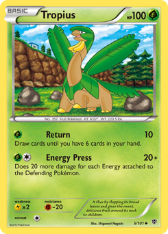 Tropius #5 Tropius - Plasma Blast - #5 - Pokemon TCG card