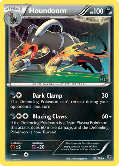 Houndoom - Plasma Blast - #56 - Pokemon TCG card