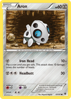 Aron - Plasma Blast - #57 - Pokemon TCG card