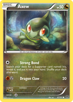 Axew #67 Axew - Plasma Blast - #67 - Pokemon TCG card