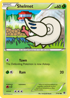 Shelmet #7 Shelmet - Plasma Blast - #7 - Pokemon TCG card