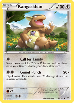 Kangaskhan #71 Kangaskhan - Plasma Blast - #71 - Pokemon TCG card