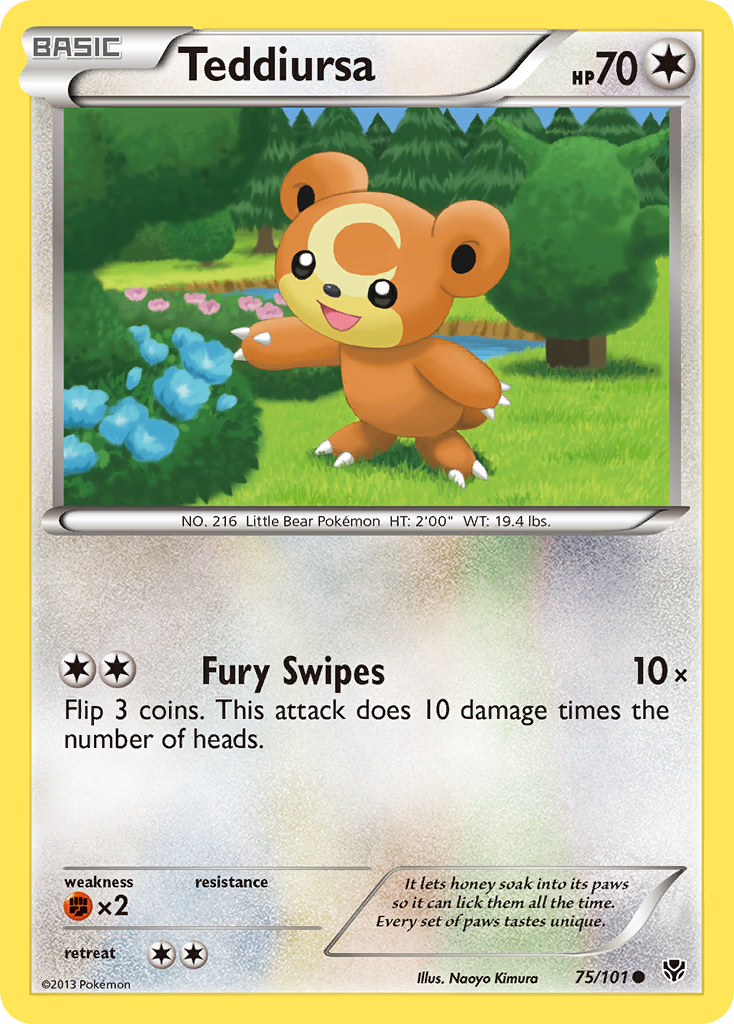 Teddiursa - Plasma Blast - #75 - Pokemon TCG card