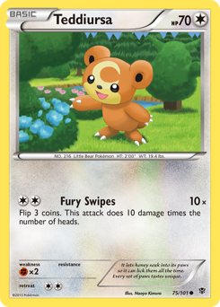 Teddiursa #75 Teddiursa - Plasma Blast - #75 - Pokemon TCG card