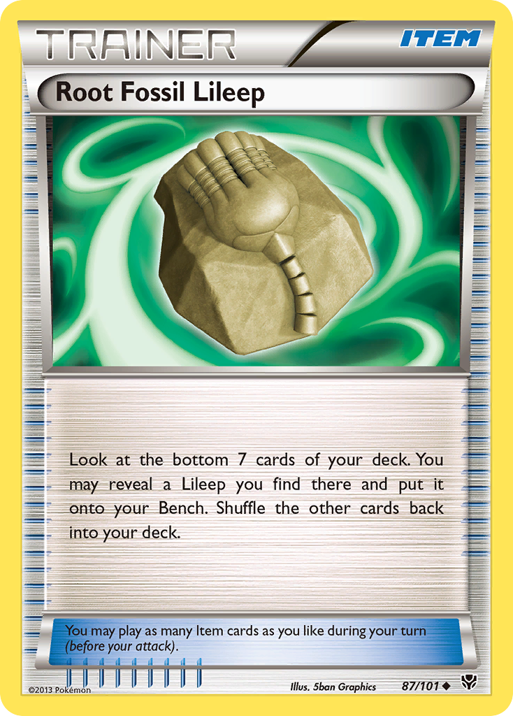 Root Fossil Lileep - Plasma Blast - #87 - Pokemon TCG card