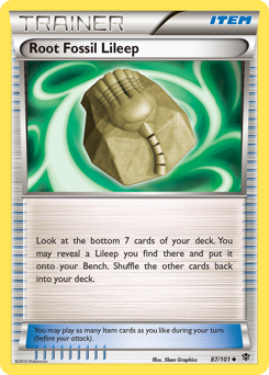 Root Fossil Lileep - Plasma Blast - #87 - Pokemon TCG card