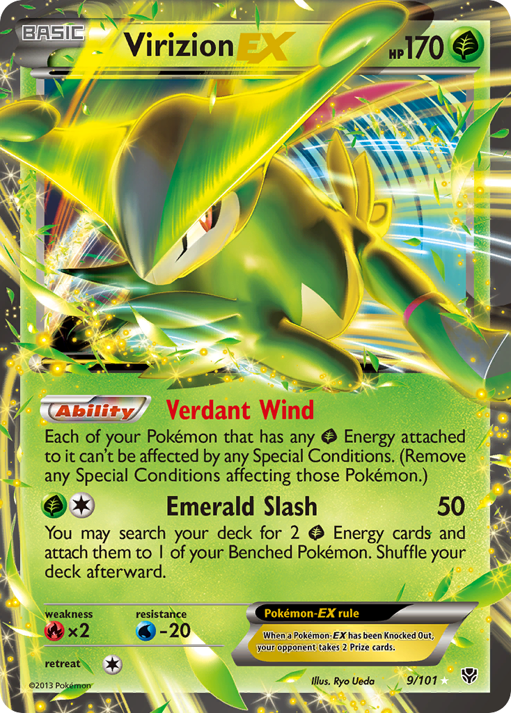 Virizion-EX - Plasma Blast - #9 - Pokemon TCG card