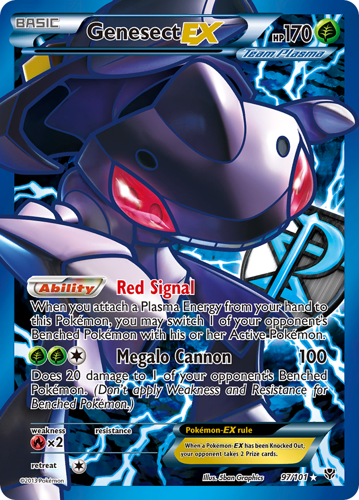 Genesect-EX - Plasma Blast - #97 - Pokemon TCG card