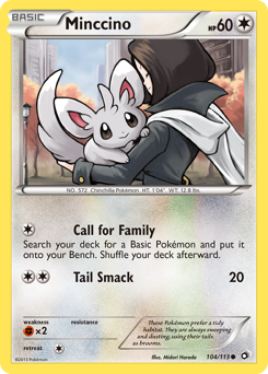 Minccino #104 Minccino - Legendary Treasures - #104 - Pokemon TCG card