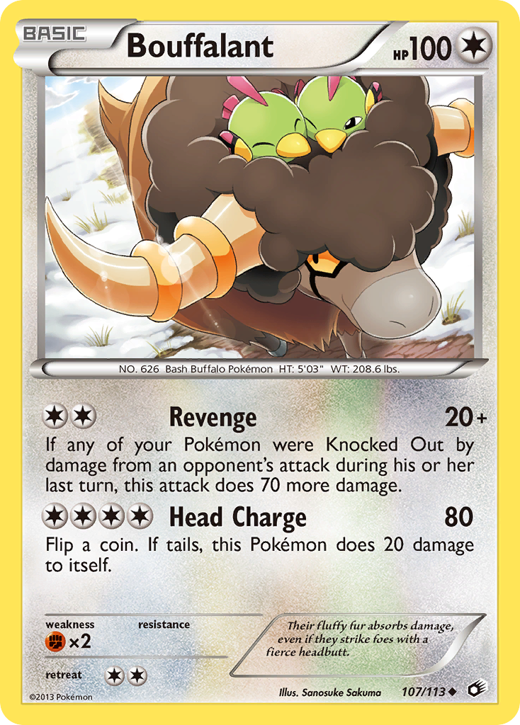 Bouffalant - Legendary Treasures - #107 - Pokemon TCG card