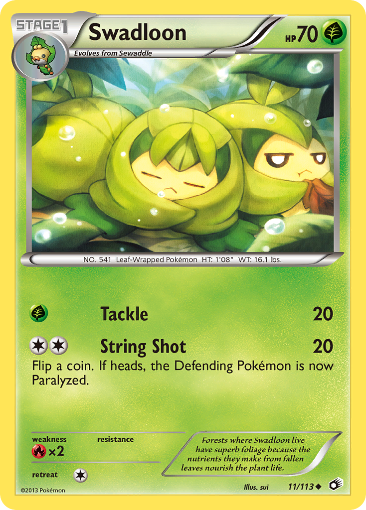 Swadloon - Legendary Treasures - #11 - Pokemon TCG card
