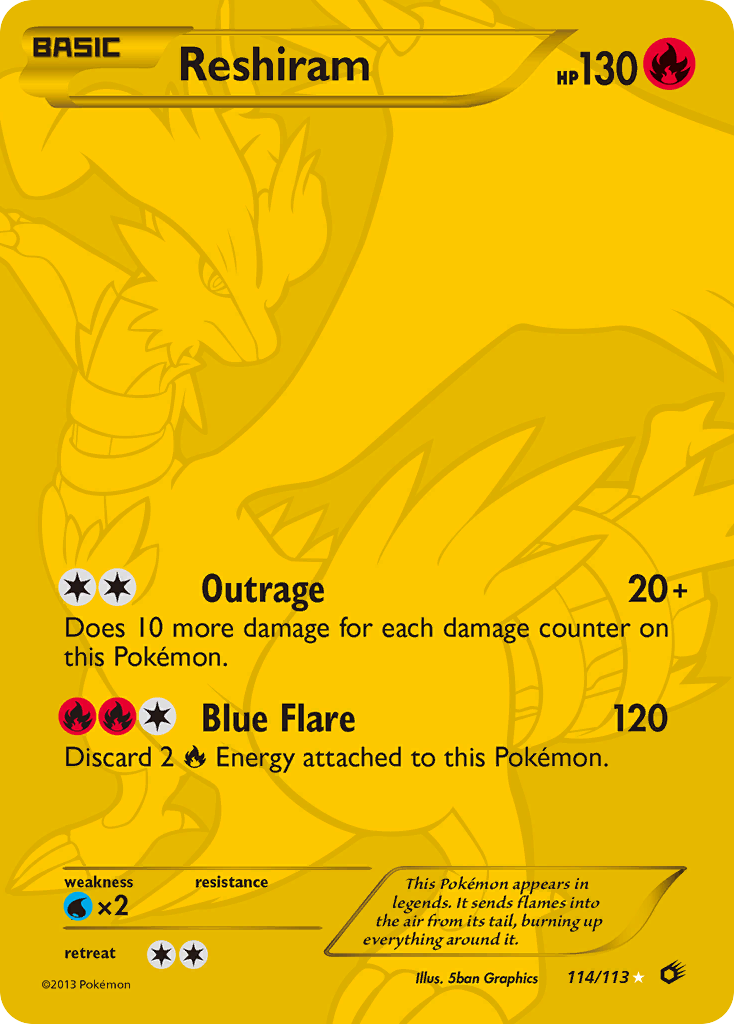 Reshiram - Legendary Treasures - #114 - Pokemon TCG card