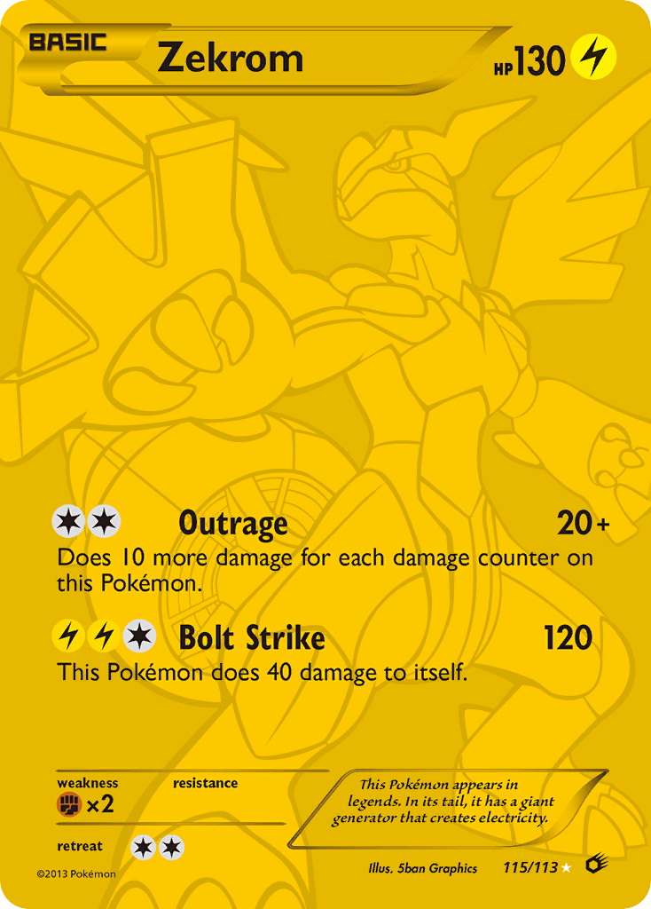 Zekrom - Legendary Treasures - #115 - Pokemon TCG card