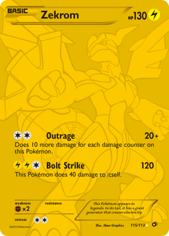 Zekrom - Legendary Treasures - #115 - Pokemon TCG card