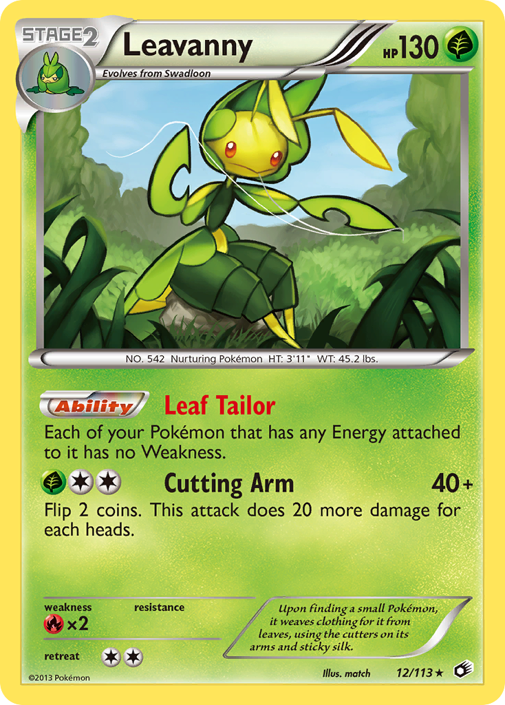 Leavanny - Legendary Treasures - #12 - Pokemon TCG card