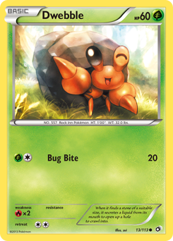 Dwebble #13 Dwebble - Legendary Treasures - #13 - Pokemon TCG card