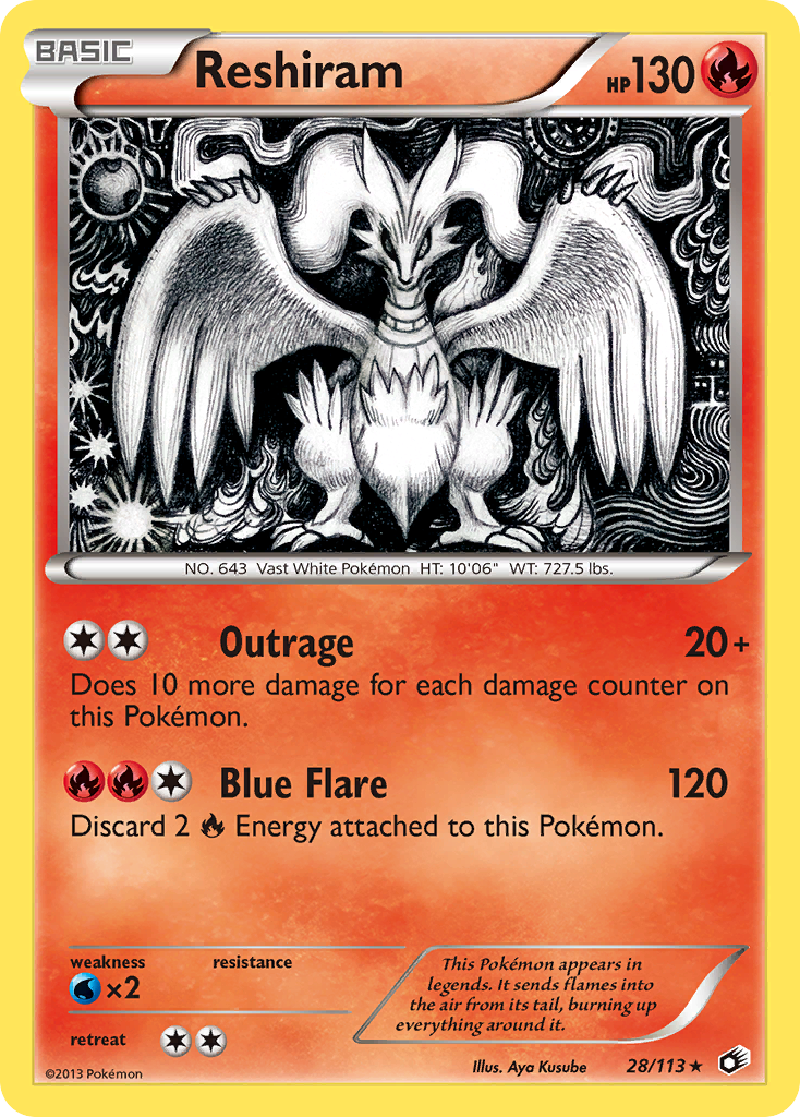Reshiram - Legendary Treasures - #28 - Pokemon TCG card