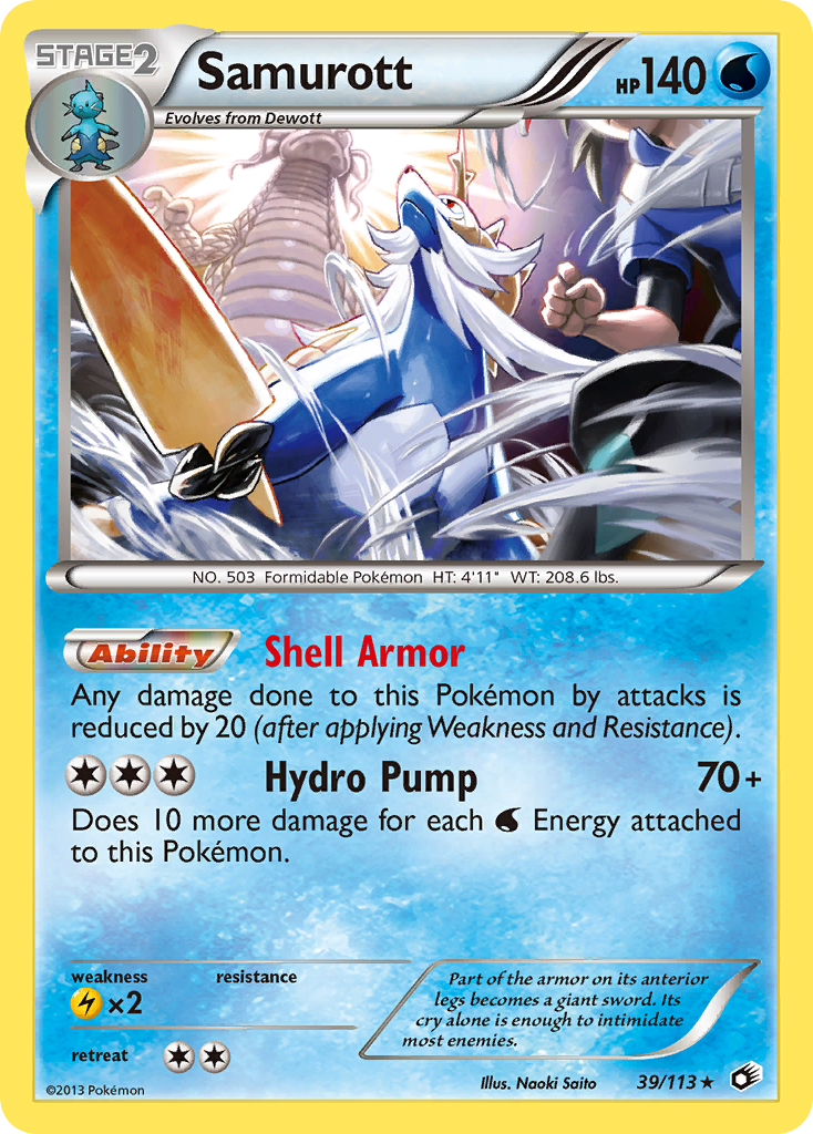 Samurott - Legendary Treasures - #39 - Pokemon TCG card