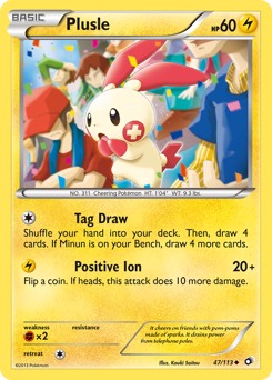 Plusle #47 Plusle - Legendary Treasures - #47 - Pokemon TCG card