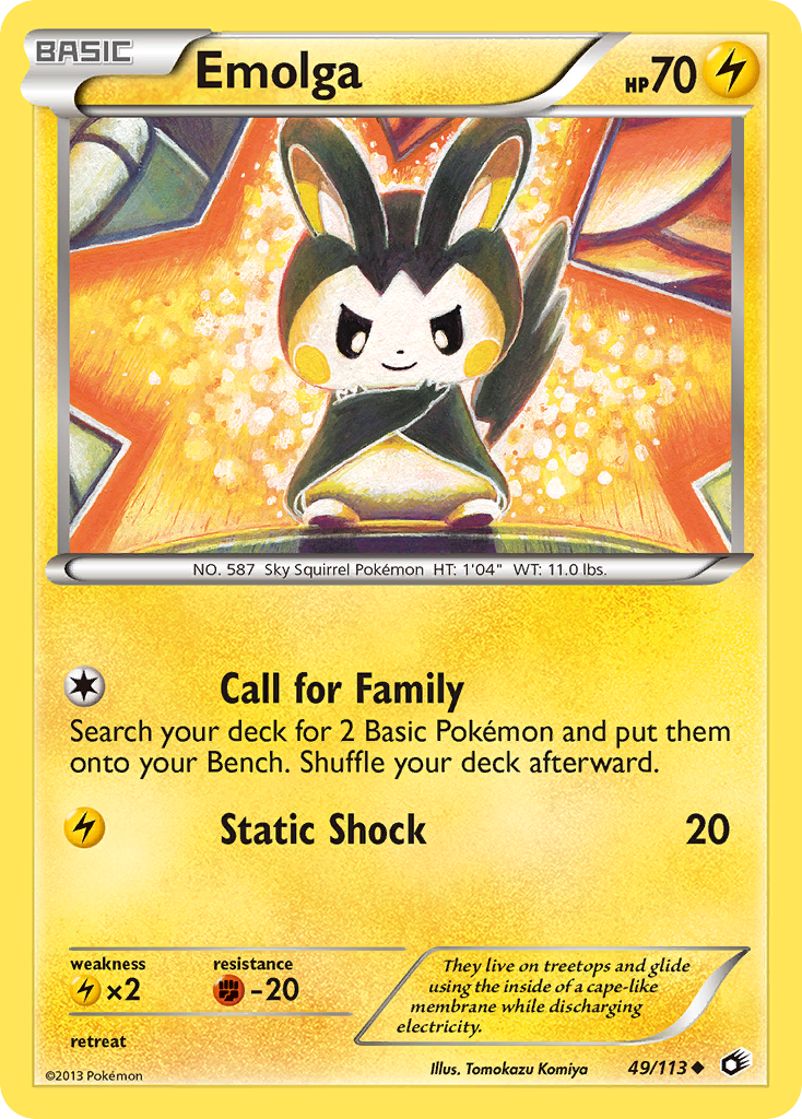 Emolga - Legendary Treasures - #49 - Pokemon TCG card