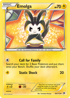 Emolga #49 Emolga - Legendary Treasures - #49 - Pokemon TCG card
