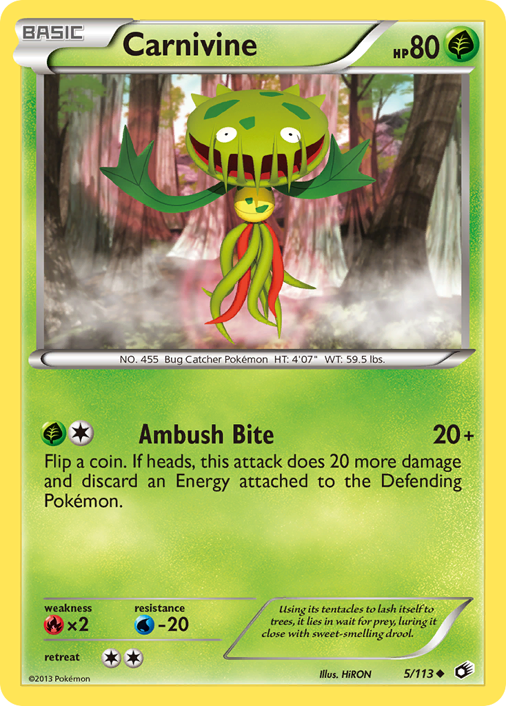 Carnivine - Legendary Treasures - #5 - Pokemon TCG card
