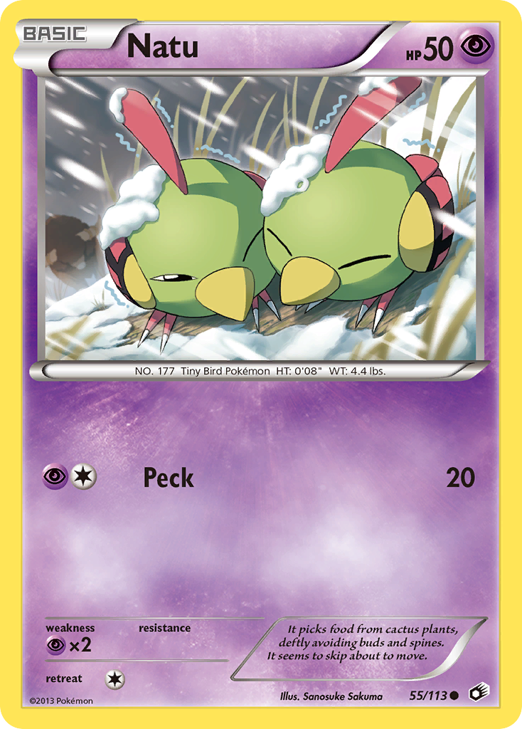 Natu - Legendary Treasures - #55 - Pokemon TCG card