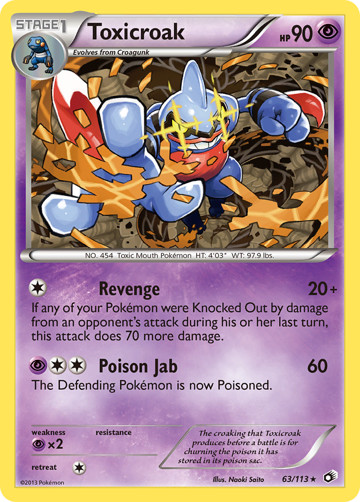 Toxicroak - Legendary Treasures - #63 - Pokemon TCG card