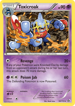 Toxicroak #63 Toxicroak - Legendary Treasures - #63 - Pokemon TCG card